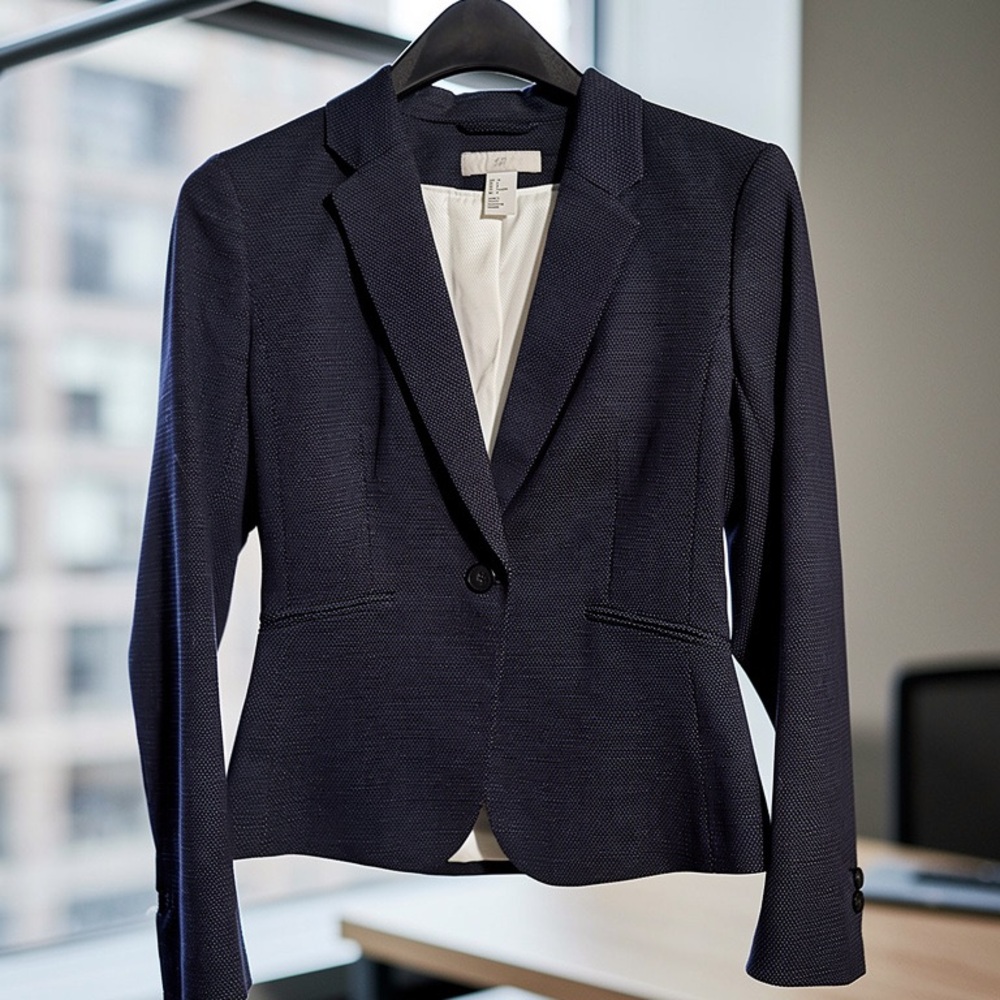 H&M Classic Navy Blazer for Women